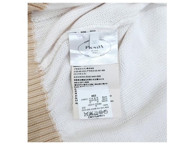 Prada Crop Baumwoll-Cardigan Grün - Ansicht 12