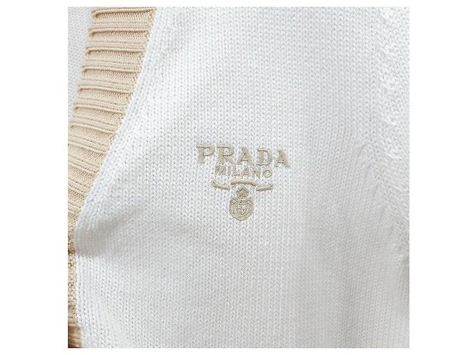 Prada Crop Baumwoll-Cardigan Grün - Ansicht 3