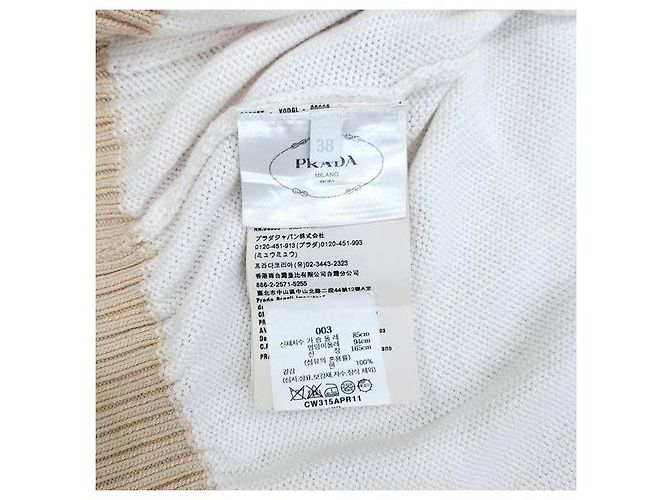 Prada Crop Baumwoll-Cardigan Grün - Ansicht 6