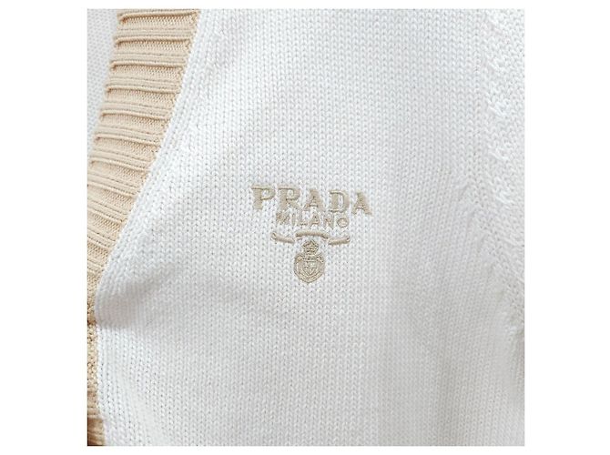 Prada Crop Baumwoll-Cardigan Grün - Ansicht 9