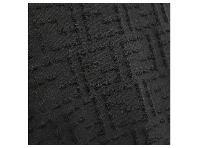 Fendi Selleria Pullover aus FF-Baumwolle, Schwarz - Ansicht 10