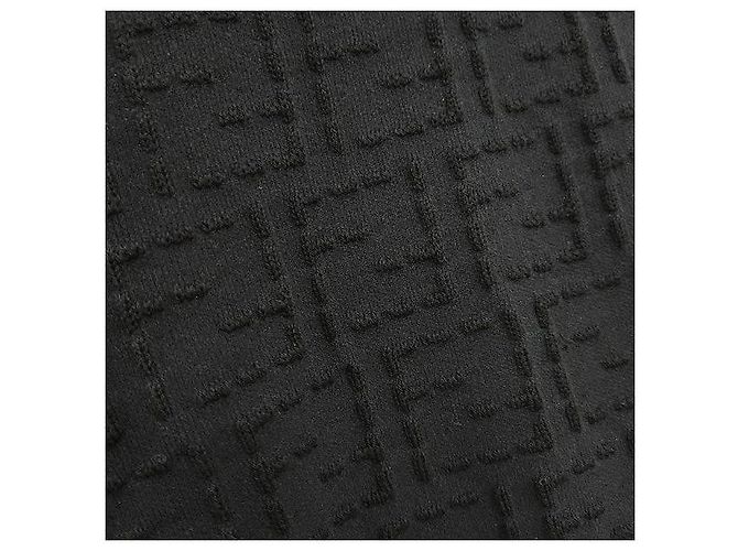 Fendi Selleria Pullover aus FF-Baumwolle, Schwarz - Ansicht 3