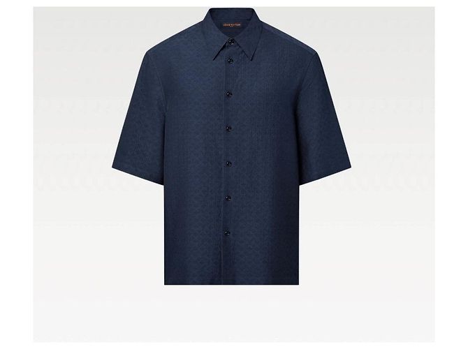 Louis Vuitton Camicia a maniche corte in misto seta monogram - vista 12