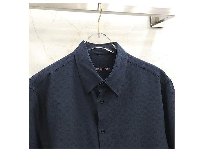 Louis Vuitton Camicia a maniche corte in misto seta monogram - vista 3