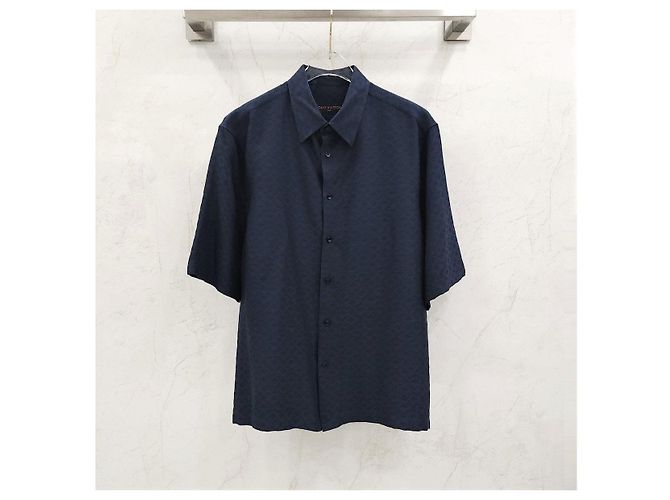 Louis Vuitton Camicia a maniche corte in misto seta monogram - vista 7
