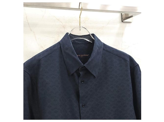 Louis Vuitton Camicia a maniche corte in misto seta monogram - vista 9