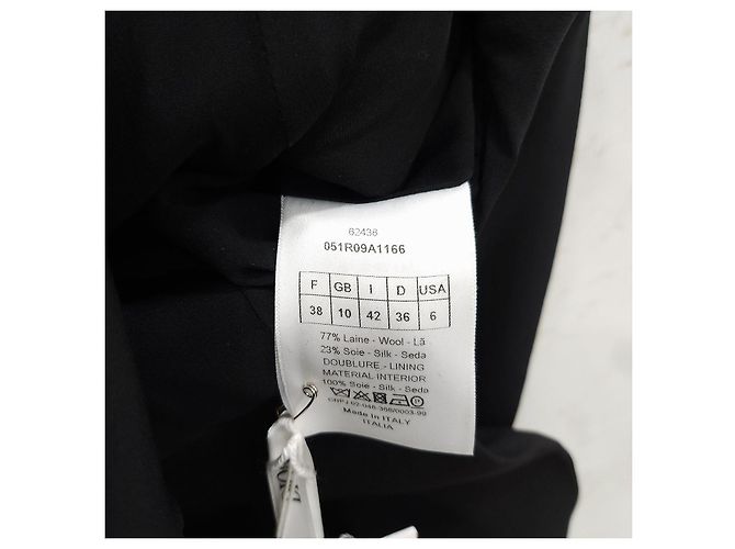Dior Abito in lana e seta nero - vista 10