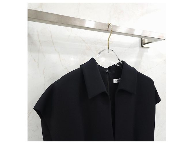 Dior Abito in lana e seta nero - vista 8