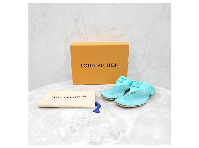 Louis Vuitton Sandali Slippers Logo Mint - vista 10
