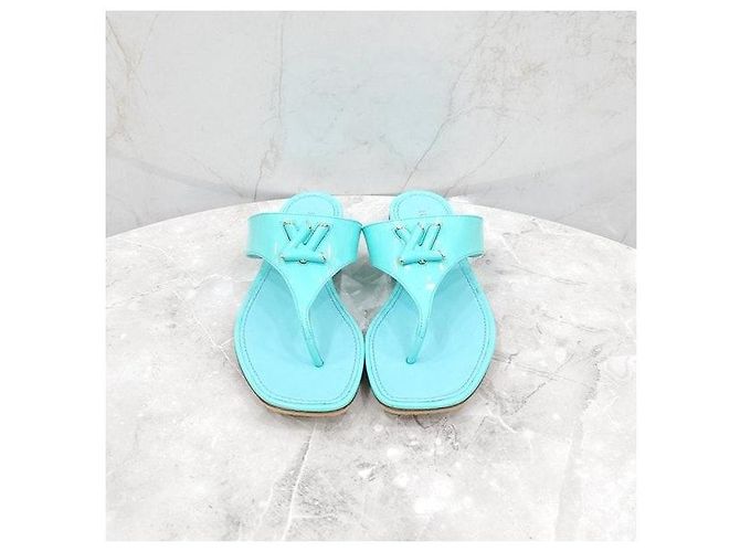 Louis Vuitton Sandali Slippers Logo Mint - vista 2