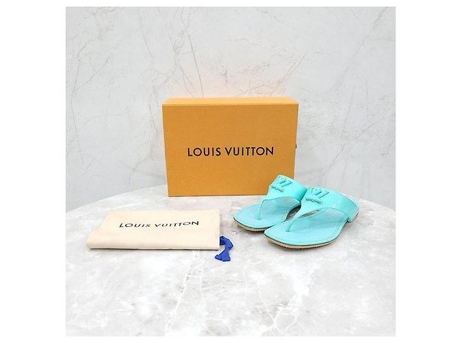Louis Vuitton Sandali Slippers Logo Mint - vista 5