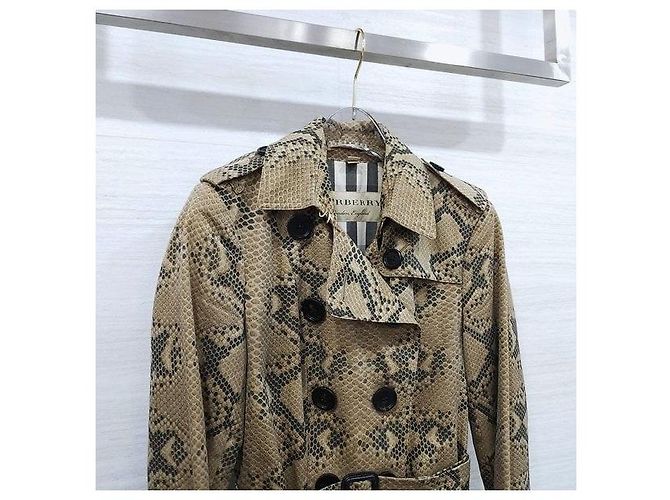 Burberry Gabardina con estampado de pitón - vista 3