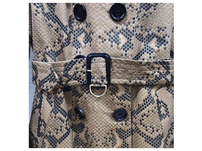 Burberry Gabardina con estampado de pitón - vista 4
