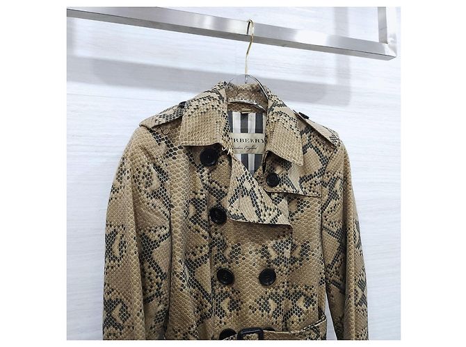 Burberry Gabardina con estampado de pitón - vista 9