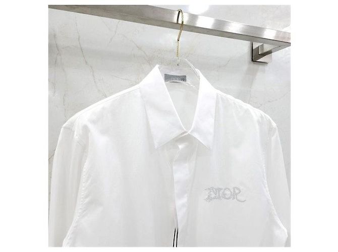 Dior Peter Doig weißes besticktes Hemd - Ansicht 3