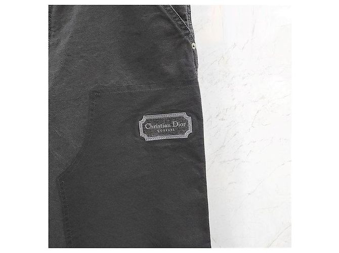 Dior Graue Contrast Couture Bestickte Carpenter-Hosen - Ansicht 3