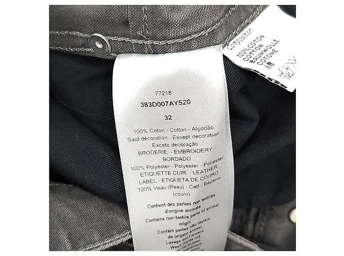Dior Graue Contrast Couture Bestickte Carpenter-Hosen - Ansicht 6
