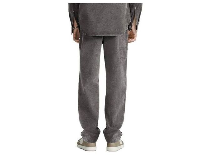 Dior Graue Contrast Couture Bestickte Carpenter-Hosen - Ansicht 9