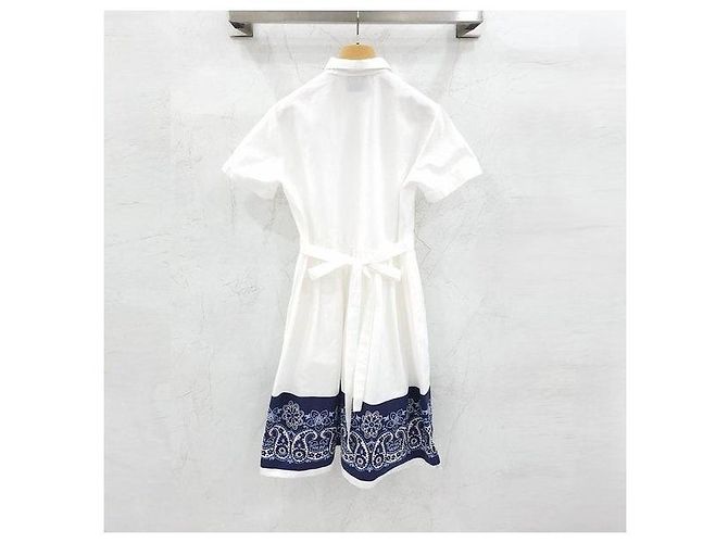 Miu Miu Bandana Popeline Kleid Weiß Einteiler - Ansicht 2