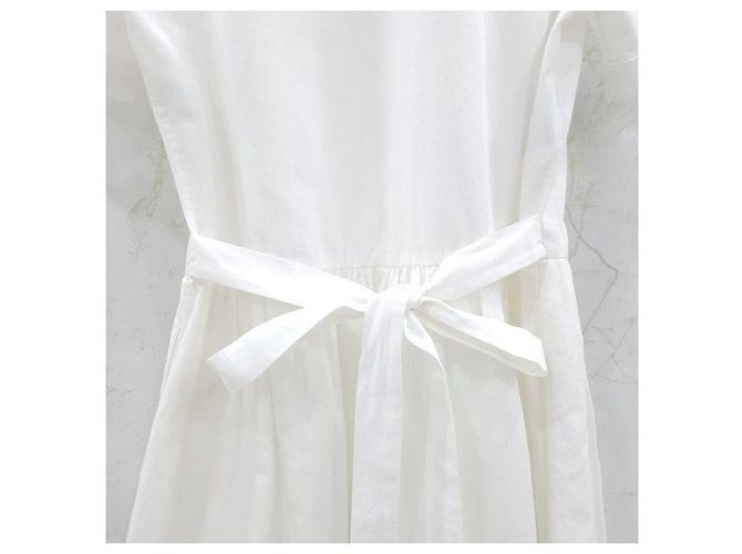 Miu Miu Bandana Popeline Kleid Weiß Einteiler - Ansicht 5