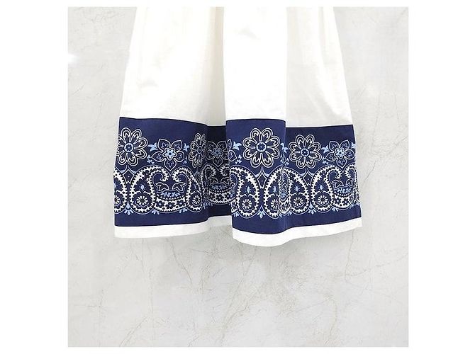 Miu Miu Bandana Popeline Kleid Weiß Einteiler - Ansicht 6