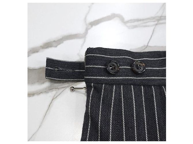 Louis Vuitton Minifalda plisada de lana con rayas diplomáticas - vista 6