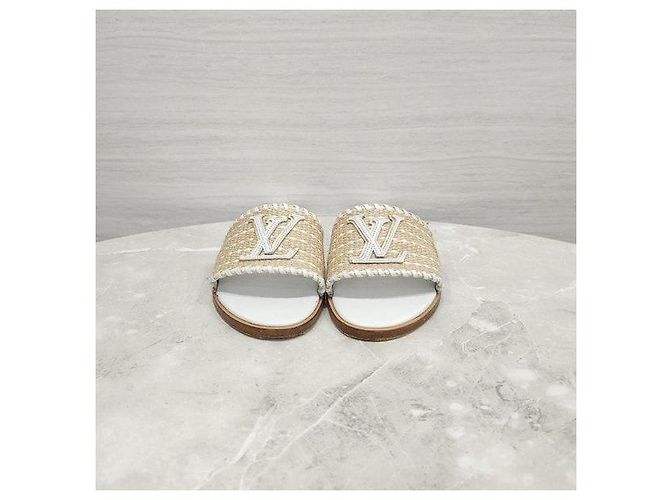 Louis Vuitton Sandali mule in rafia Monogram - vista 2