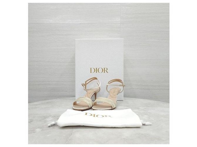 Dior Sandali con tacco Dway Strap Gold - vista 10