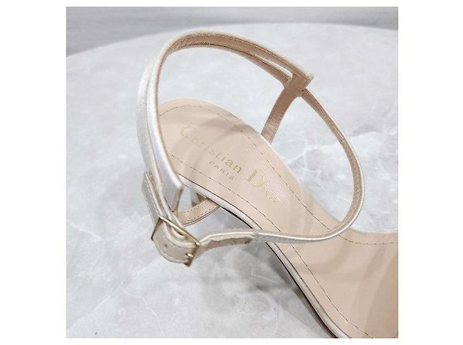 Dior Sandali con tacco Dway Strap Gold - vista 7