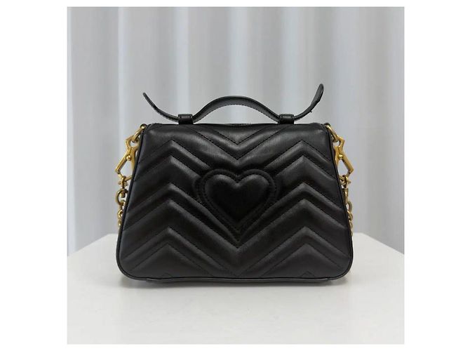 Gucci Mini borsa a tracolla con manico superiore Marmont Matelassé - vista 2