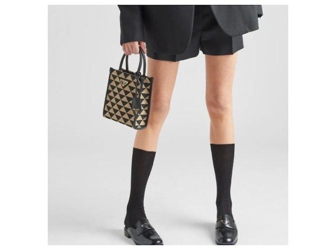 Prada Mule in pelle spazzolata con logo Triangle - vista 8