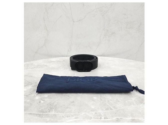Dior Wendbare Oblique Ledergürtel mit CD-Schnalle - Ansicht 9