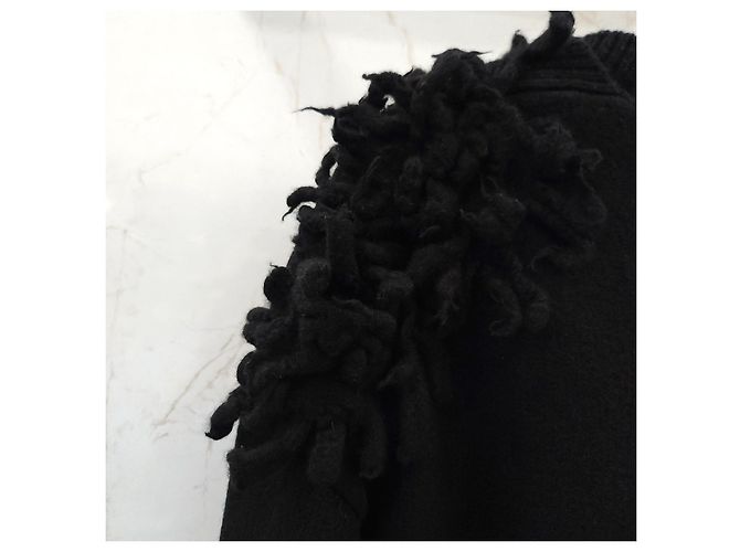 Dior Schwarzer Kaschmirpullover mit Blumenmuster - Ansicht 12