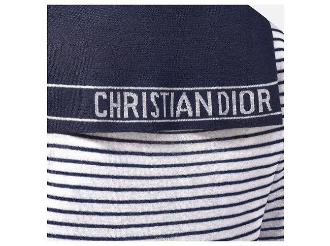 Dior Riviera Mariniere Motif Strickpullover mit kurzen Ärmeln - Ansicht 7