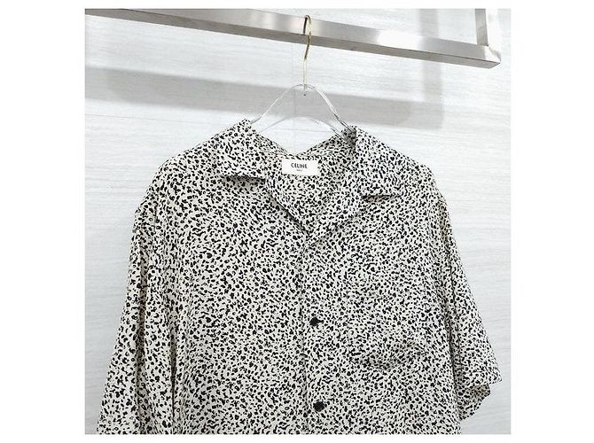 Céline Camicia a maniche corte in seta con stampa hawaiana - vista 3