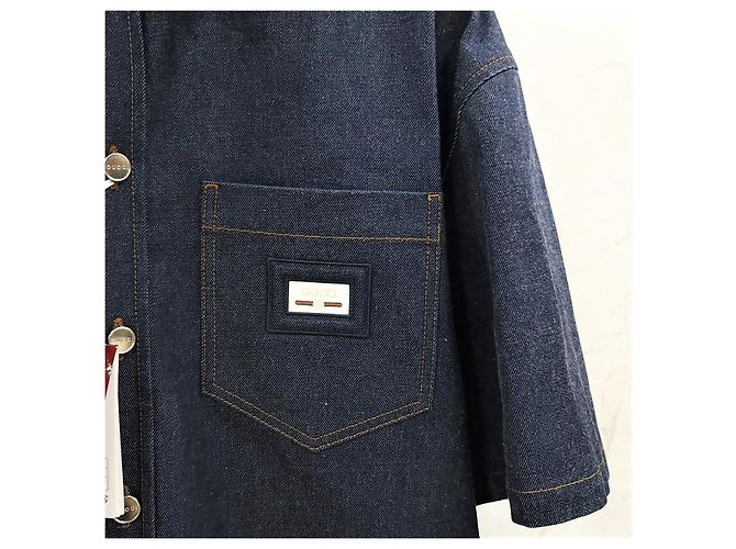 Gucci Camicia in denim Web Band Label - vista 11
