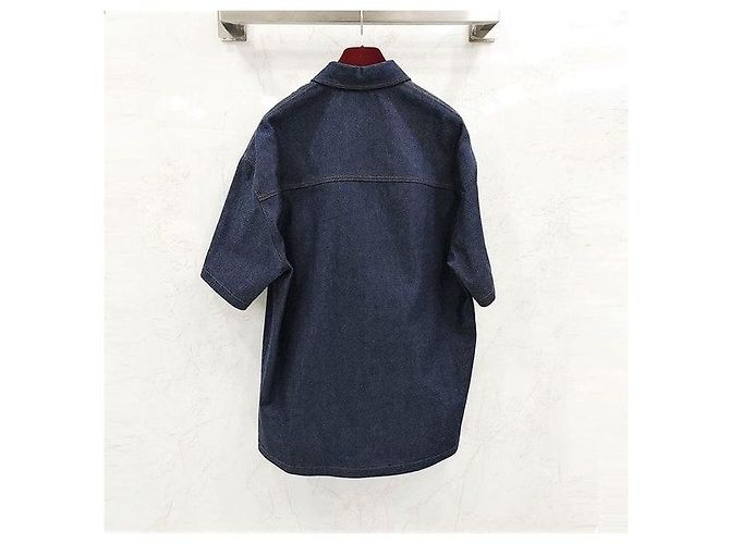 Gucci Camicia in denim Web Band Label - vista 2