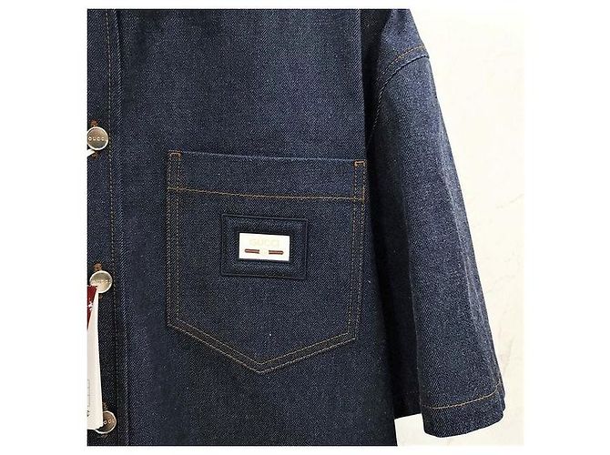 Gucci Camicia in denim Web Band Label - vista 4