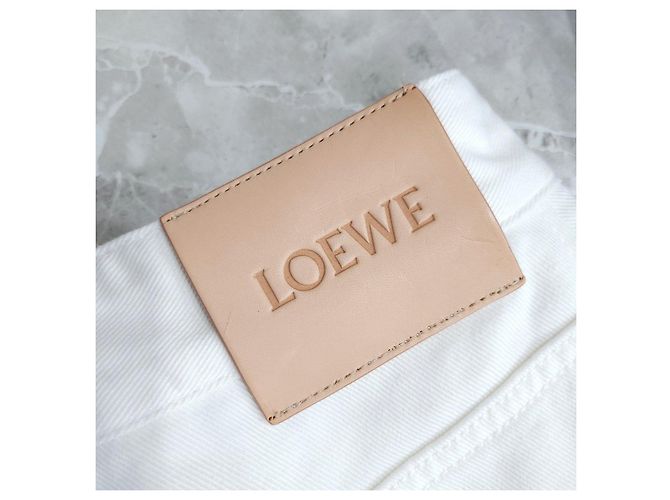 Loewe Bestickte weiße Denimhose - Ansicht 13