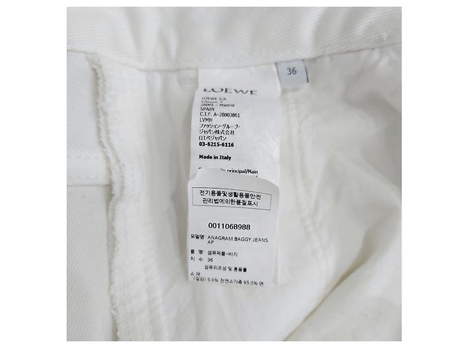 Loewe Bestickte weiße Denimhose - Ansicht 14