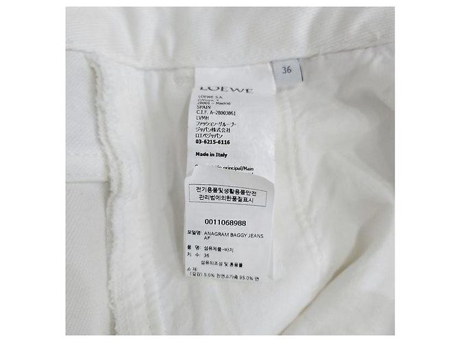 Loewe Bestickte weiße Denimhose - Ansicht 7