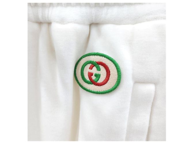 Gucci White Chevron Web Baumwoll-Jogginghose XS - Ansicht 8