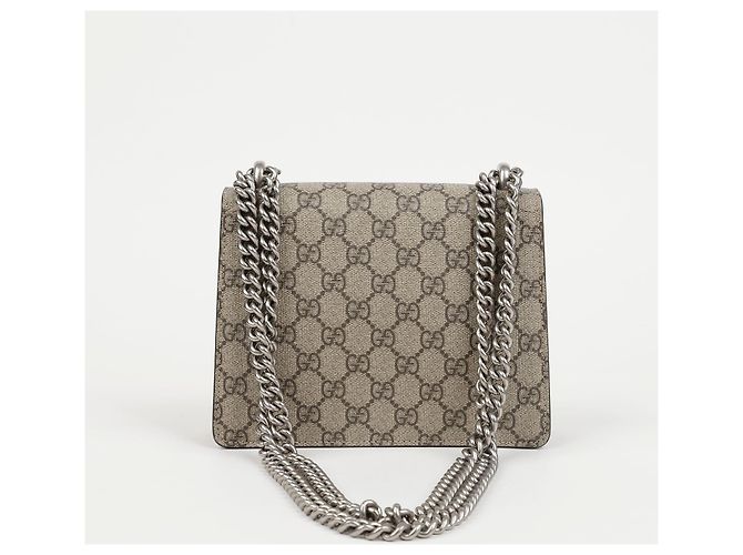 Gucci Borsa a tracolla Mini GG Supreme Canvas Dionysus Beige Suede - vista 3