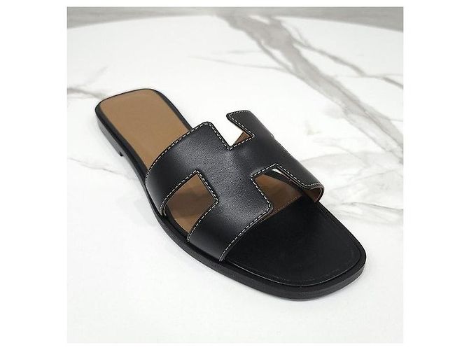 Hermès Sandali Oran neri - vista 5