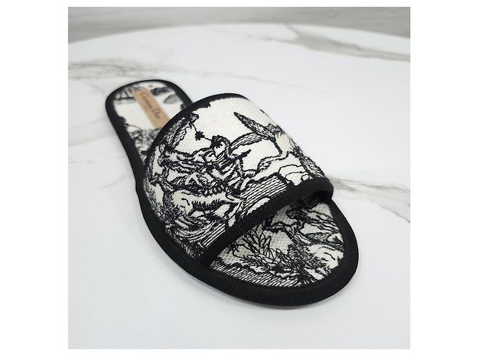 Dior Pantofole slide in cotone con ricamo zodiacale - vista 12