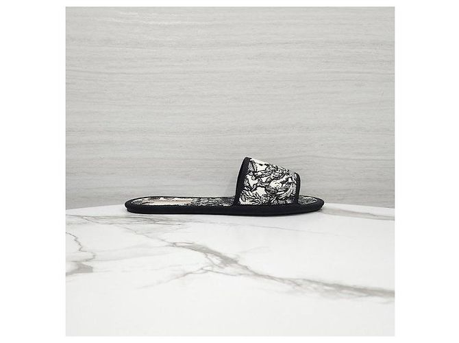 Dior Pantofole slide in cotone con ricamo zodiacale - vista 4