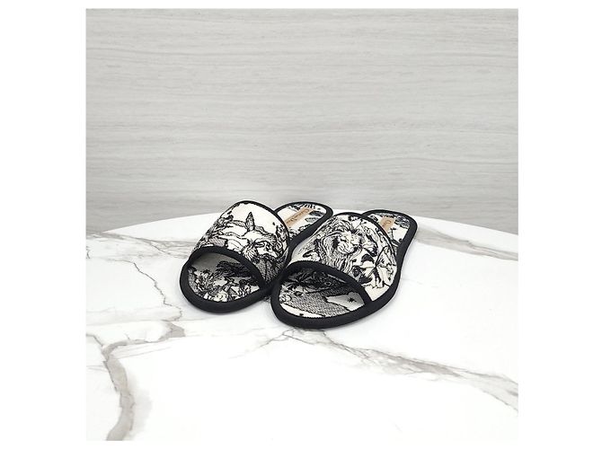 Dior Pantofole slide in cotone con ricamo zodiacale - vista 8