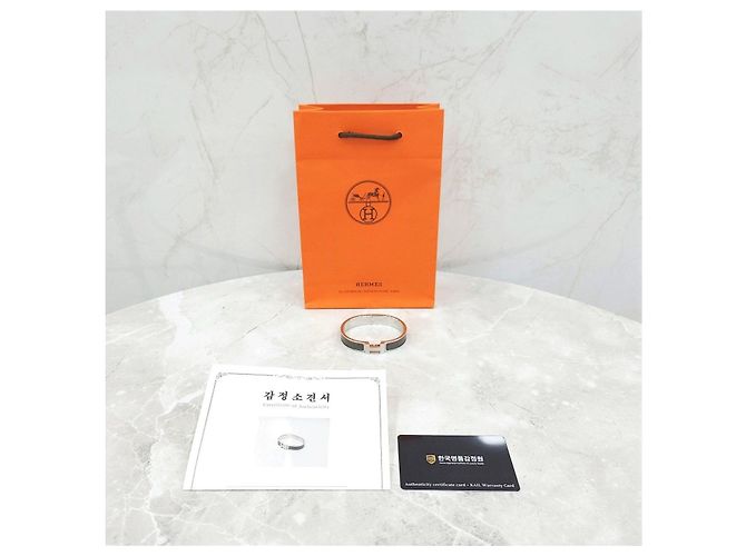 Hermès Pulseira Click Prata Mate - vista 14