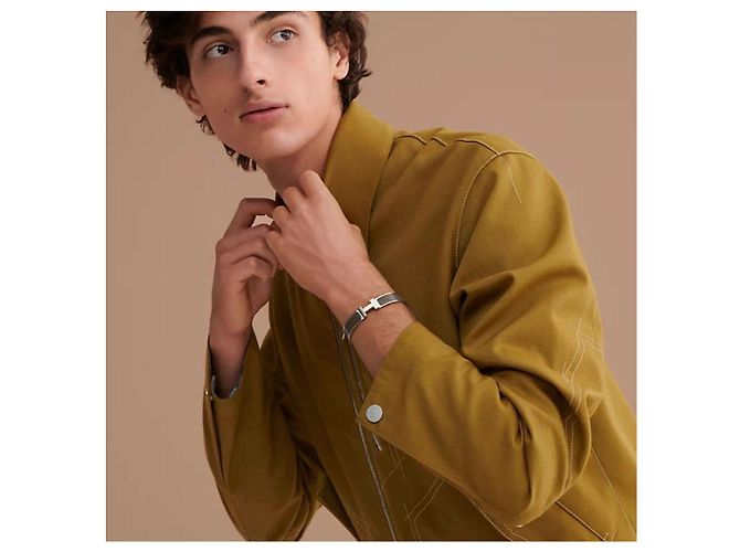 Hermès Pulseira Click Prata Mate - vista 15