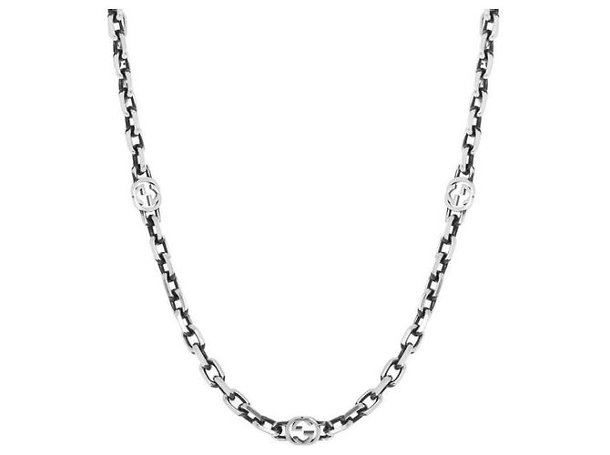 Gucci Collar Interlocking Silver stamp: No: - vista 2